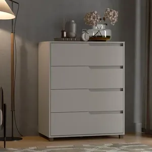 Cômoda em Mdf com 4 Gavetas 80cm X 104cm X 45cm Monet Cinza