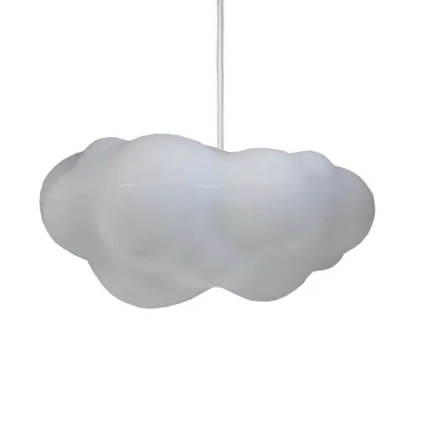 Luminária Abajur De Mesa Pendente Nuvem Fluffy Usare Branco