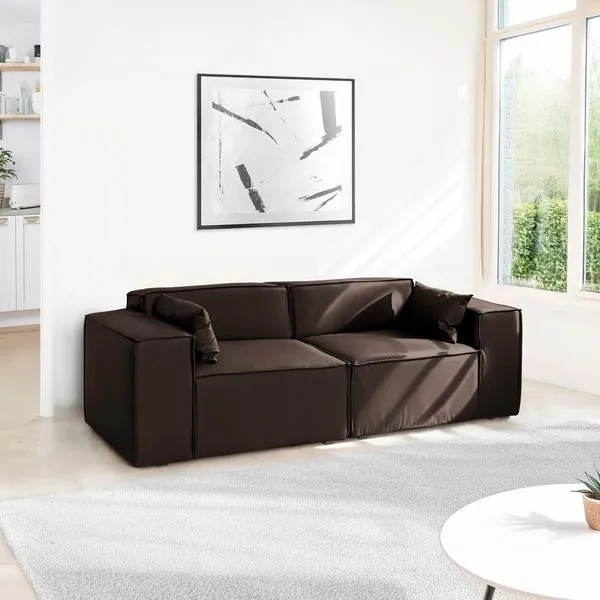 Sofá 2 Lugares 220cm Baobá CabeCasa MadeiraOriginals Castanho