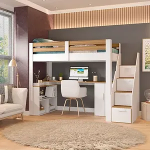 Cama Office Multifuncional Solteiro Adulto Star Plus Casatema Branco/Montana