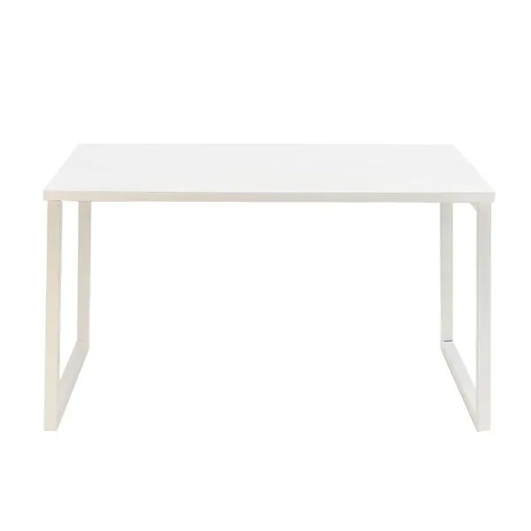 Mesa de Jantar Retangular Industrial 130 cm - Branco