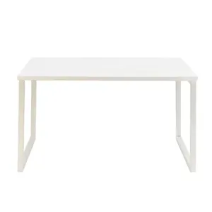 Mesa de Jantar Retangular Industrial 130 cm - Branco