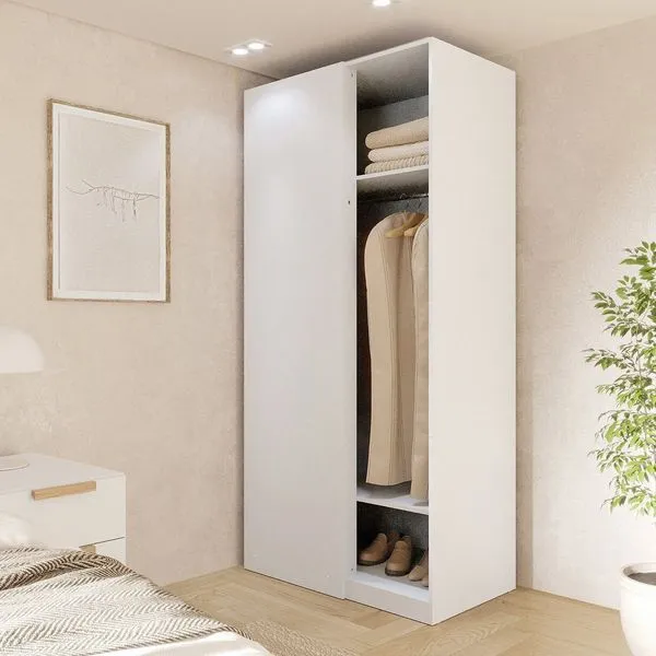 Módulo de Canto Linear Closet sem Porta Jade CabeCasa MadeiraOriginals Branco