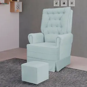 Poltrona Amamentação com Balanço Eloa Azul Sereno Sereno