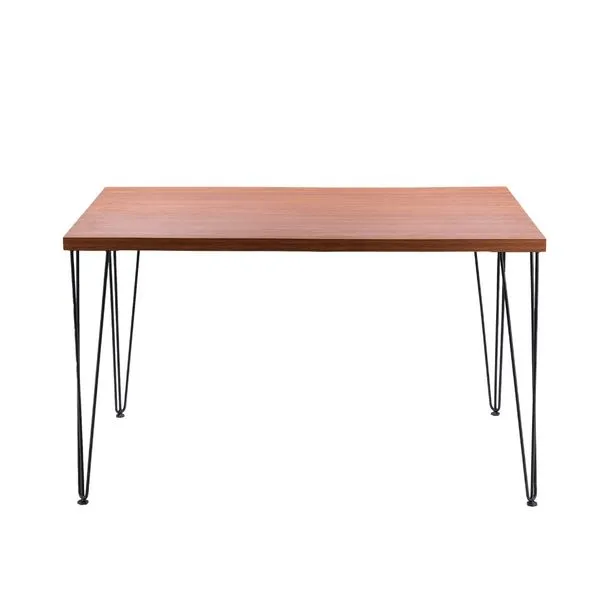 Mesa de Jantar Retangular Industrial 130 cm c/Pés Hairpin - Cinamomo
