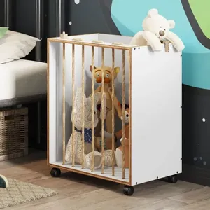 Caixa Organizadora Infantil Cordel Sisal com Rodízios - Branco
