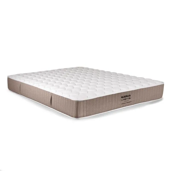 Colchão Queen Mola Ensacada 158CMX28CMX198CM Linha Cronos Herval Bege Branco/Bege