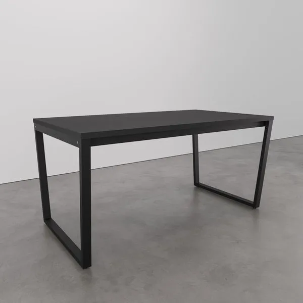 Mesa de Jantar 180x90cm Estilo Industrial Concept CabeCasa MadeiraOriginals Preto Trama/Preto