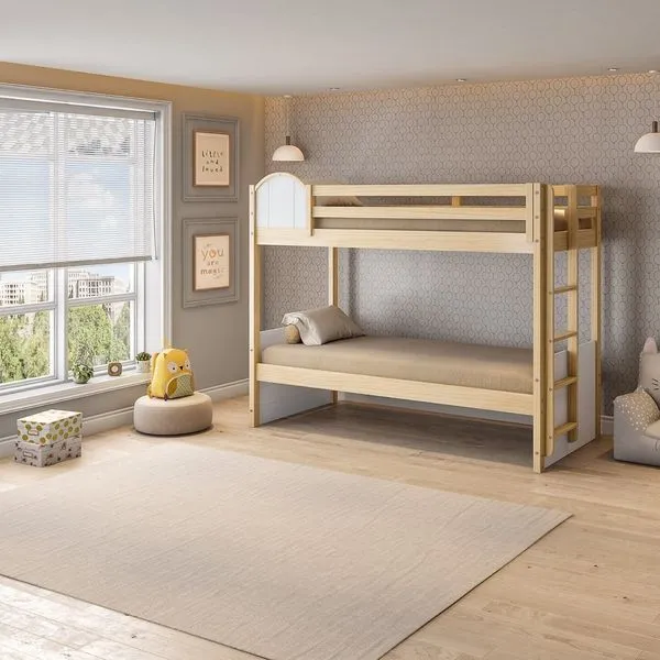 Beliche Infantil Reversível New Garden Casatema Natural/Branco