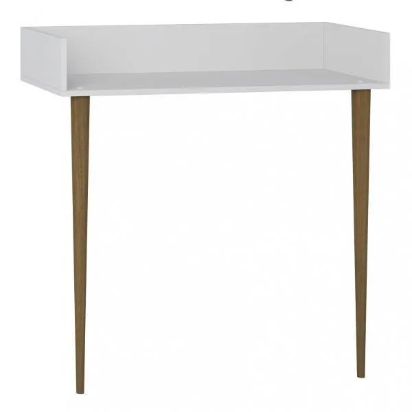 Escrivaninha Mesa Escritório de Parede Retrô 92cm Branca Branca