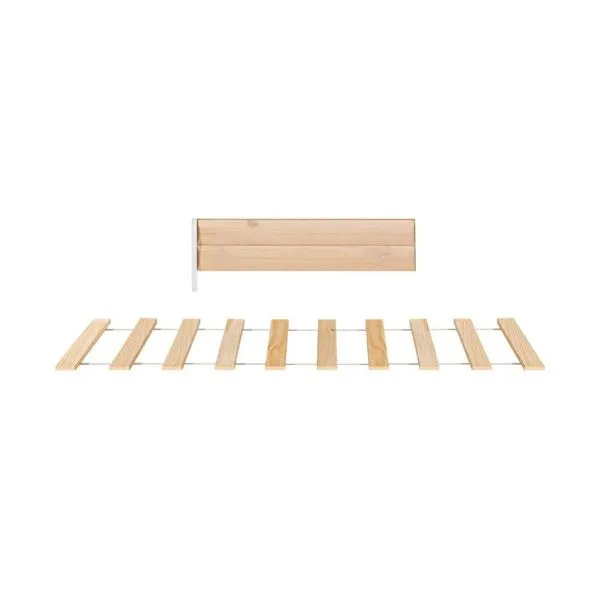 Kit Estrado com Grade para Cama Club House Wood Casatema Branco/Natural
