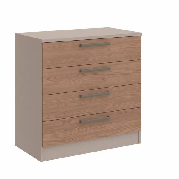 Cômoda Módulo Inferior 4 Gavetas Requinte+ 100% MDF Duna Line/Macadâmia
