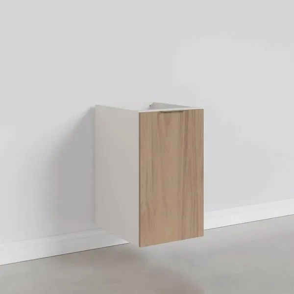 Balcão 1 Porta sem Tampo Ipanema CabeCasa MadeiraOriginals Acácia/Branco