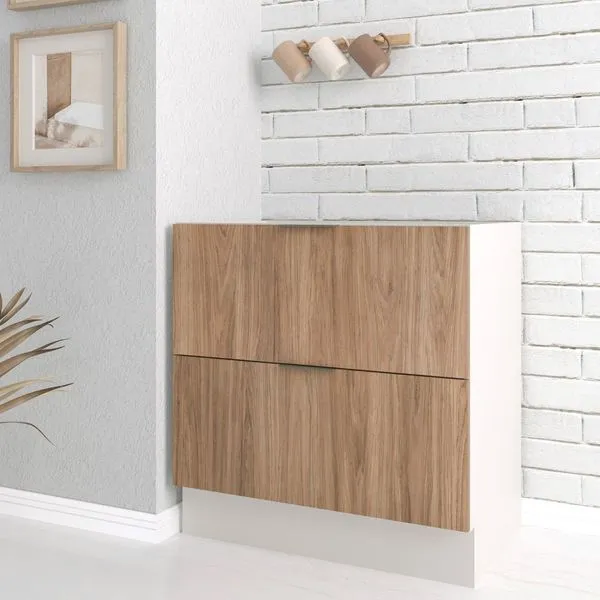 Balcão 2 Gavetões e 1 Gaveta Auxiliar Sem Tampo 150cm Ipanema CabeCasa Acácia/Branco