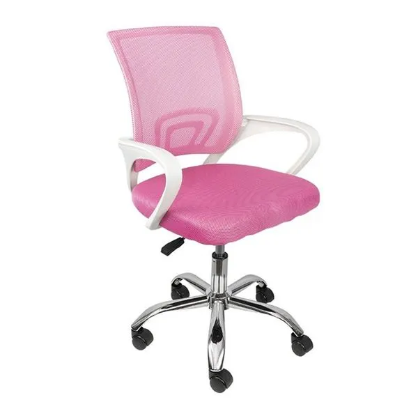 Cadeira Escritorio Diretor Tela Mesh Tok 3310 Rosa