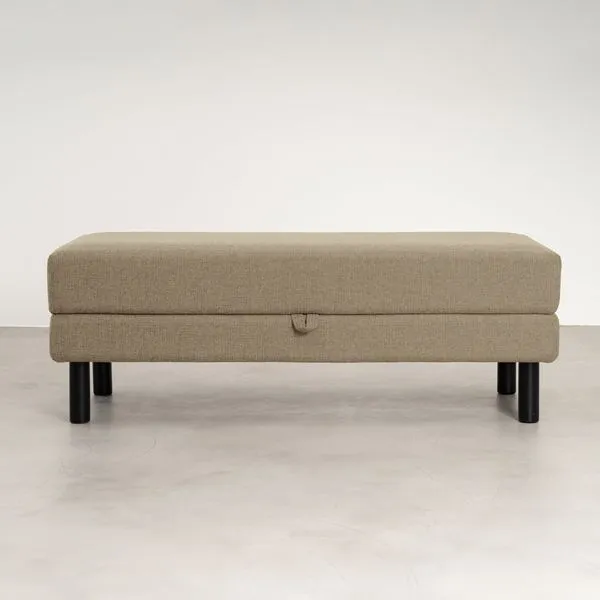 Puff Baú Antúrio 120cm CabeCasa MadeiraOriginals Bege