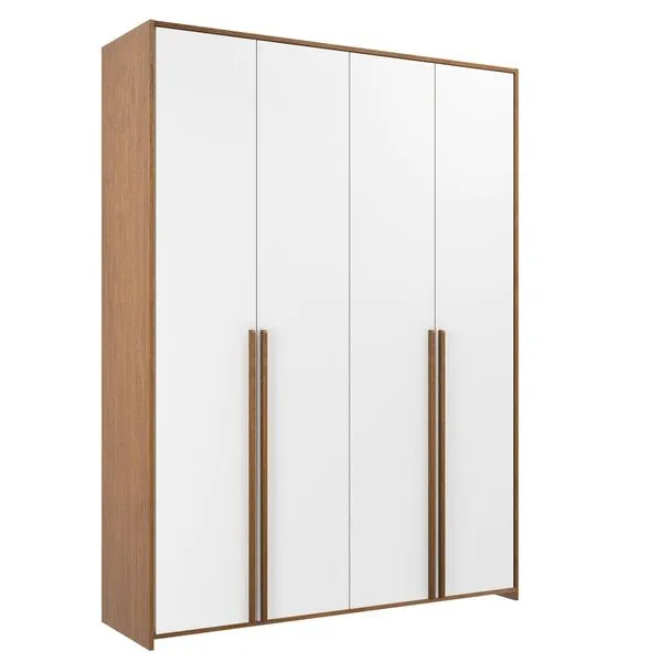 Guarda-roupa Infantil Mdf 4 Portas Modulados Branco/Mel