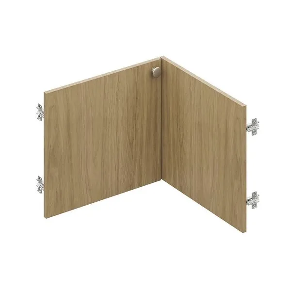 Conjunto de Portas para Guarda Roupa Módulo Canto Reto 39,5cm Frame CabeCasa MadeiraOriginals Acácia
