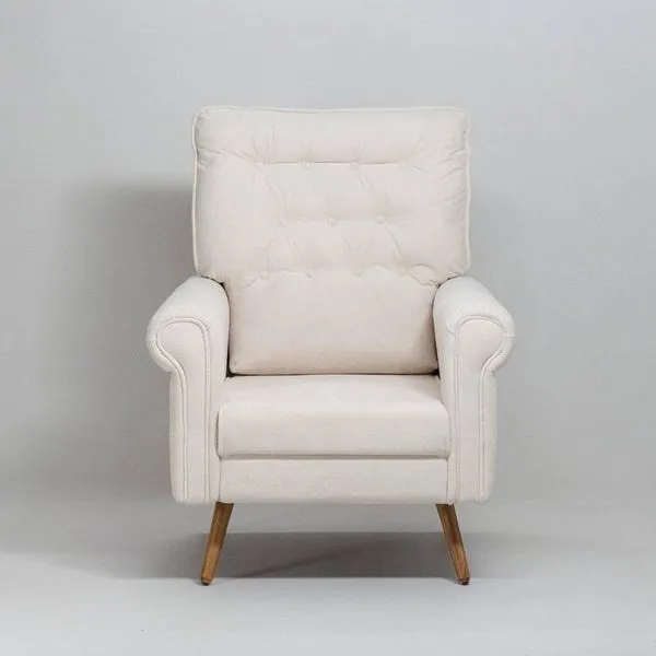 Poltrona de Amamentação Fixa com 4 Pés Nina Branco Off White Off White