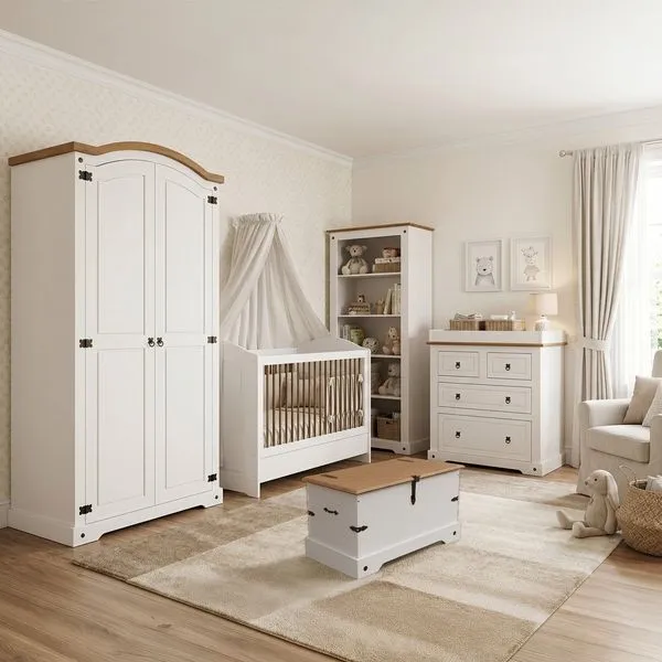 Quarto Baby Compacto Completo Smile Creme/Carvavlho