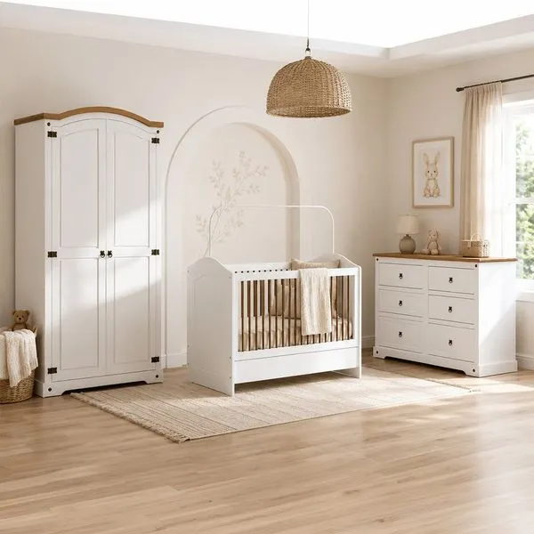 Quarto Baby Completo 6g Smile com Colchão Creme/Carvalho