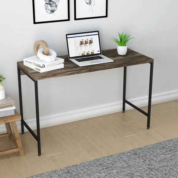 Escrivaninha Mesa Escritório Estilo Active 120cm Industrial Yescasa Carvalho Dark Carvalho Dark