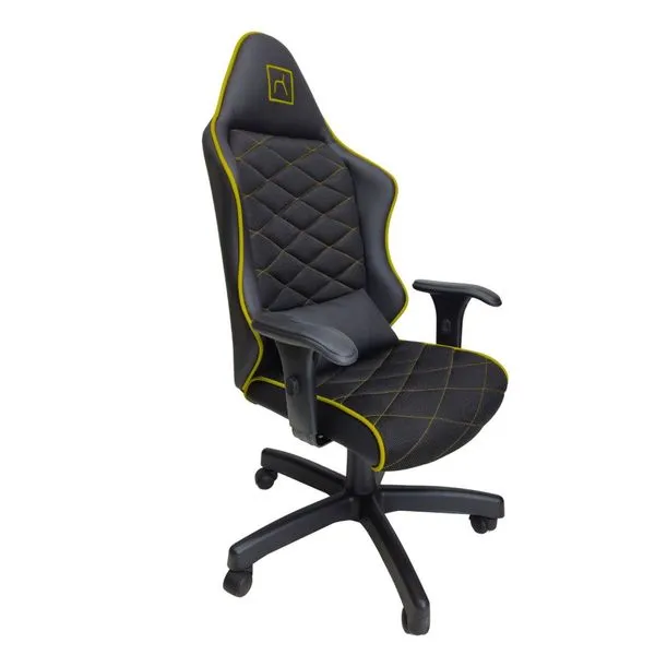 Cadeira Escritório Gamer Corino com Relax Amarelo