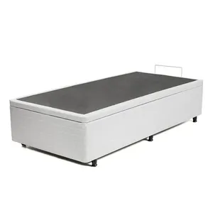 Base Box Solteiro Baú 88CMX45,5CMX188CM Originals CabeCasa MadeiraOriginals Cinza Cinza
