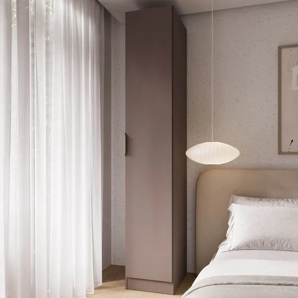 Guarda Roupa Modulado 100% MDF 1 Porta Orion Cabecasa Madeiramadeira Mocha