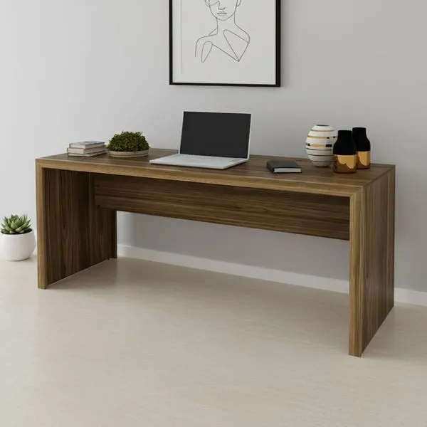 Escrivaninha Mesa Escritório ME4109 163cm Nogal Nogal