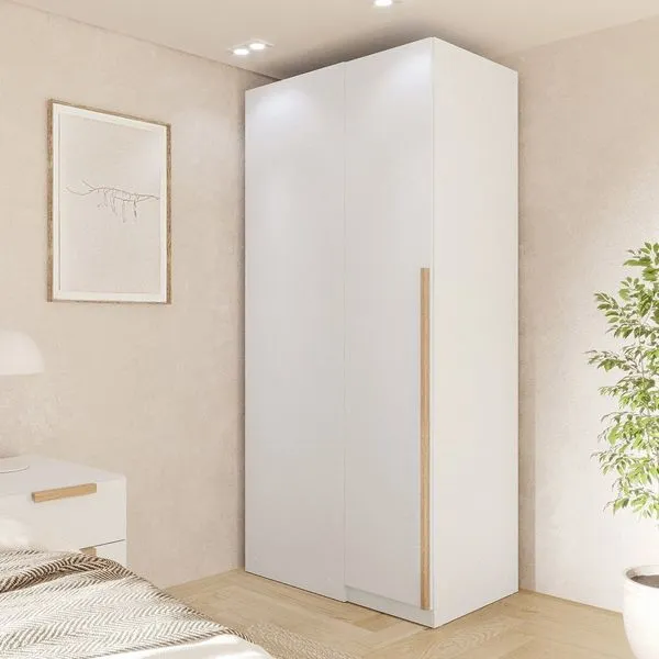 Módulo de Canto Linear 1 Porta Jade CabeCasa MadeiraOriginals Branco Fosco