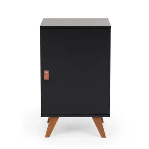 Mesa Lateral 1 Porta Play Artemobili Preto/Garapa Preto/Garapa