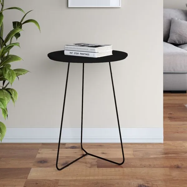 Mesa Lateral Industrial Gávea com 70 cm - Preto