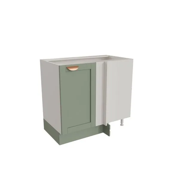 Balcão de Canto Reto sem Tampo 1 Porta Arizona Cabecasa Madeiraoriginals Branco/Menta