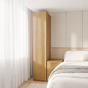 Guarda-roupa Modular 40cm 1 Porta com Prateleiras Jade CabeCasa MadeiraOriginals Avelã