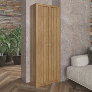 Armário para Escritório 171,5x60cm com 2 Portas e 5 Prateleiras ME4105 Amendoa