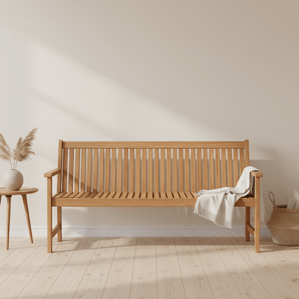 Banco Madeira Maciça 3 Lugares com Encosto 153cm Primavera Stain Jatobá