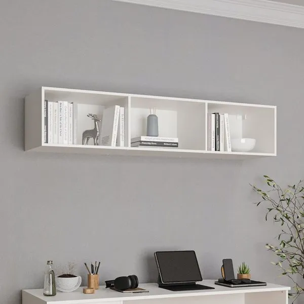 Módulo Nicho Triplo Modulado Hera CabeCasa MadeiraOriginals Branco Geada