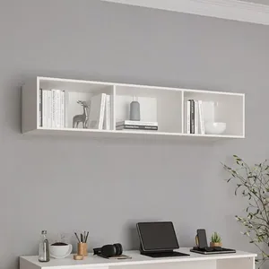 Módulo Nicho Triplo Modulado Hera CabeCasa MadeiraOriginals Branco Geada