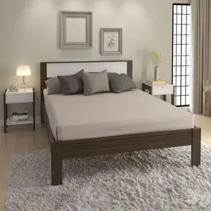 Cama de Casal Nogal / Branco