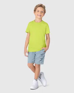 Bermuda Infantil Menino Estampa Just Fun Em Jeans Moletom Malwee Kids Azul - 4