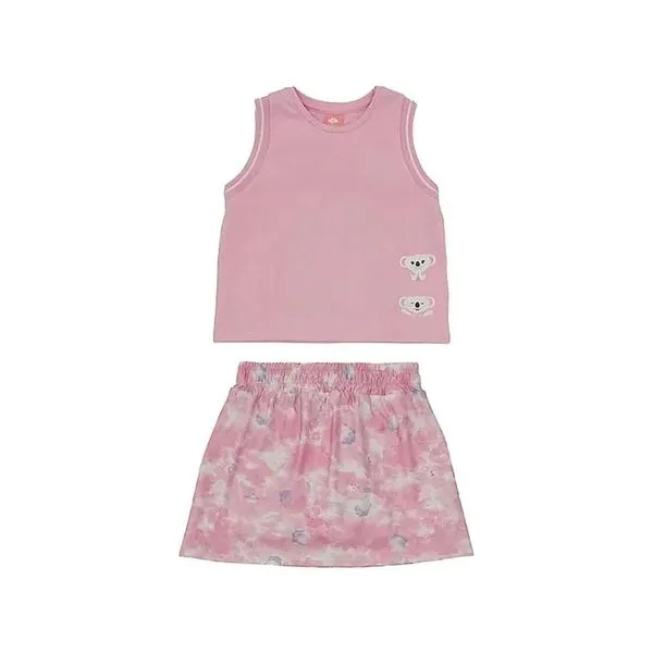 Conjunto Curto Lilica Ripilica Regata Saia New Active Rosa 3