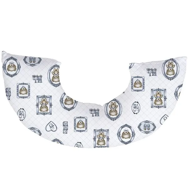Almofada de Amamentação Tecebem Malha 100% Algodão Com Zíper Guilherme 45cmx85cm Azul