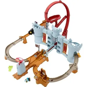Pista de Corrida Hot Wheels Mario Kart Castelo Bowser com Kamek Lançador de Impacto e Bandeira Mattel Pista Hot Wheels Mario Kart Castelo Bowser com Kamek e Lançador Mattel