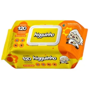 Toalha Umedecida Higguinho Com Tampa 120 Unidades (MP)