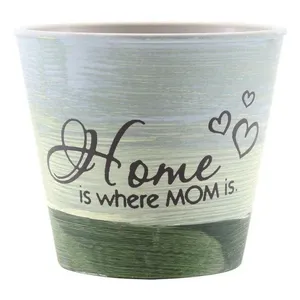 Mini Vaso De Planta Cachepot Estampado Decorado 11cm