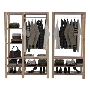 Combo Kit Armários Com Cabideiros De Roupas
