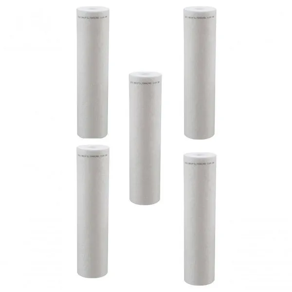 Kit 5 Un Refil Bbi Polipropileno Pp10 9 3/4 1.000l/h 5 Micra Compativel Poe Acquabios Equation