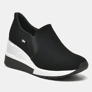 Tênis Casual Anabela Prata e preto 046-002-01 33