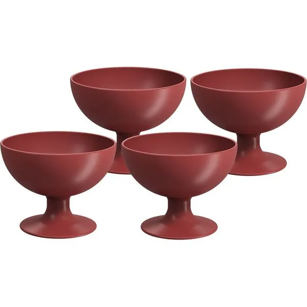 Jogo com 4 Taças Coza Cozy Vermelho 99431/4465
